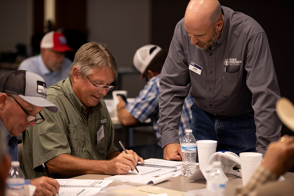 ranchers participating in educational course