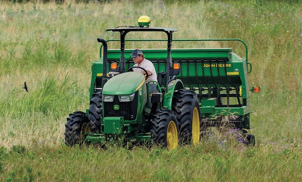 no-till drill planting