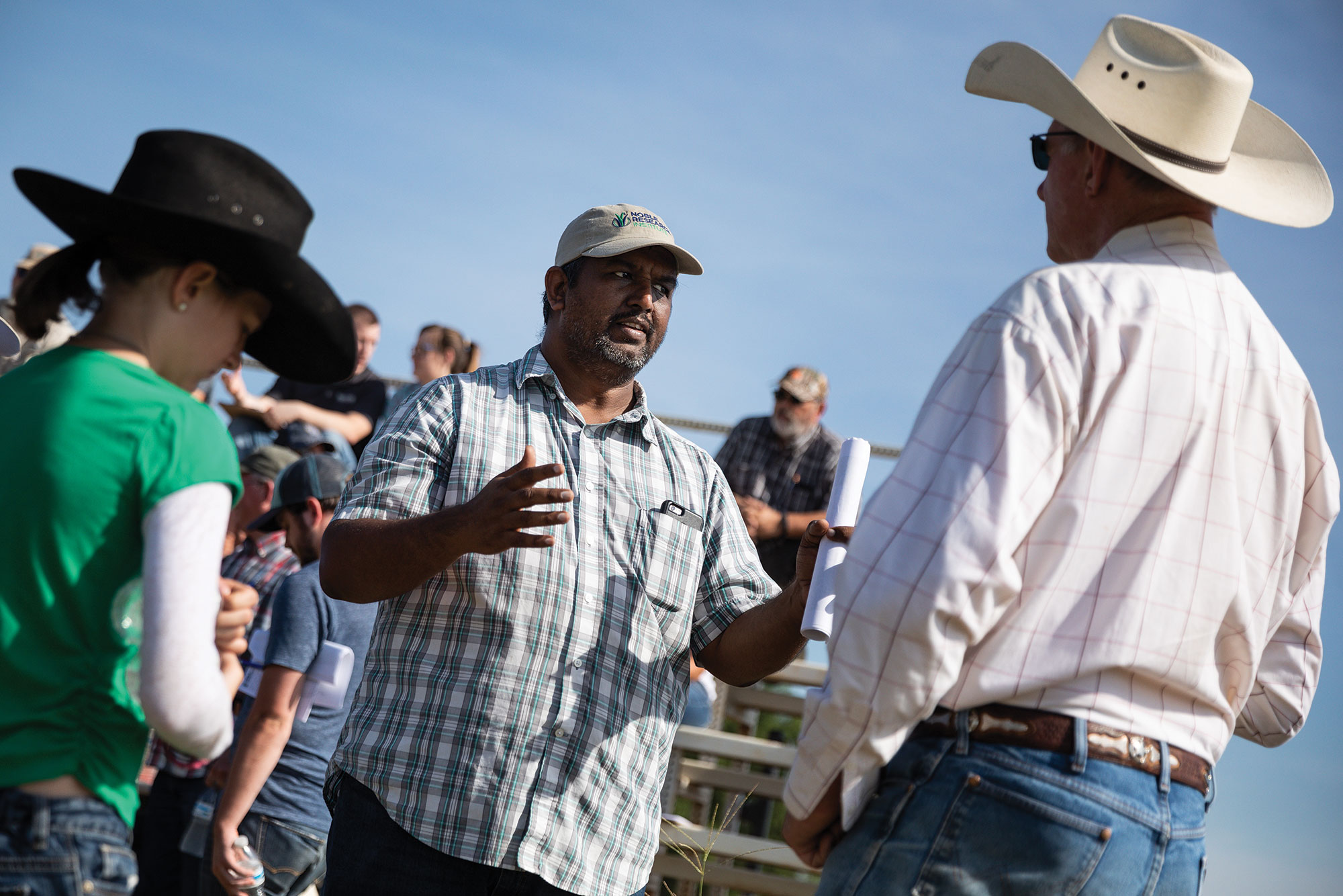 Venkatachalam Lakshmanan, Ph.D., studies soil microbes as a postdoctoral fellow. He also manages a farm in India with his brother.
