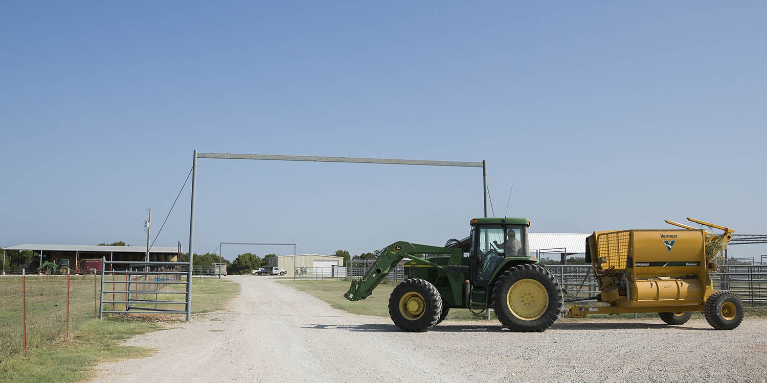A tractor on Coffey Ranch